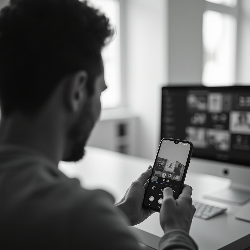 handy auf schwarz-weiß stellen samsung